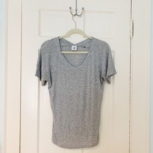 CAbi Heather Gray V-Neck Tee